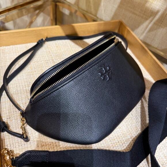 Best price ‼️Tory Burch Thea Belt Bag 165917 Pebbled Leather Black, $390 - Picture 2 of 6